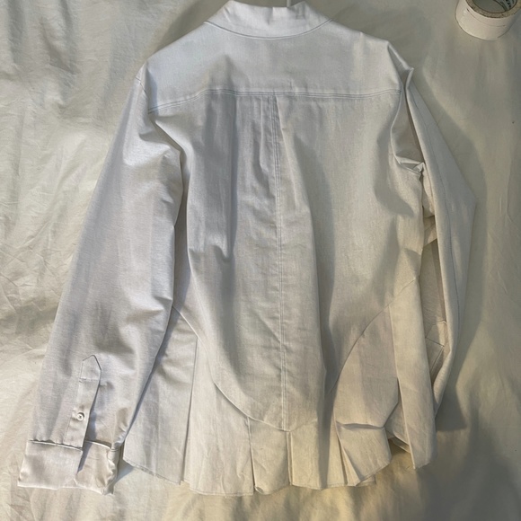 White Pleated Handmade Pullover Top - Picture 4 of 4